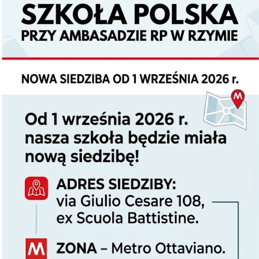Nowa siedziba Szkoły Polskiej przy Ambasadzie RP w Rzymie